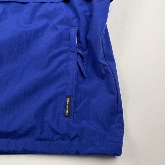 Members Only Hooded Windbreaker Jacket Men’s L Vented Mesh Lined Full Zip Blue - Picture 9 of 12